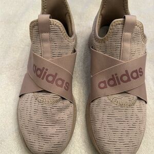 Adidas Taupe Slip-On Sneakers. Size 9